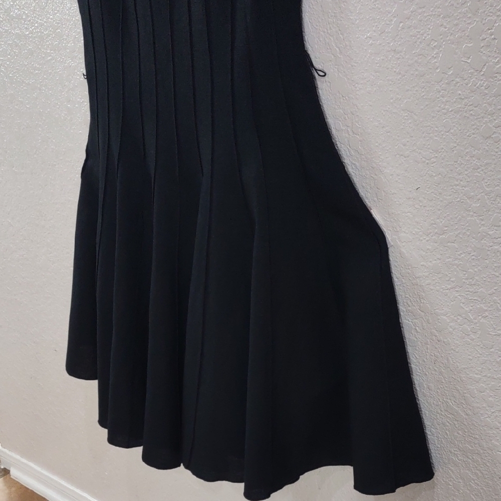 JESSICA HOWARD,55%Linen,45%Rayon,Elegant Black Sleeveless Dress - Picture 7 of 17